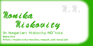 monika miskovity business card